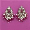 Indo Western Moti Earring with Mehndi Plating