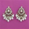 Indo Western Moti Earring with Mehndi Plating