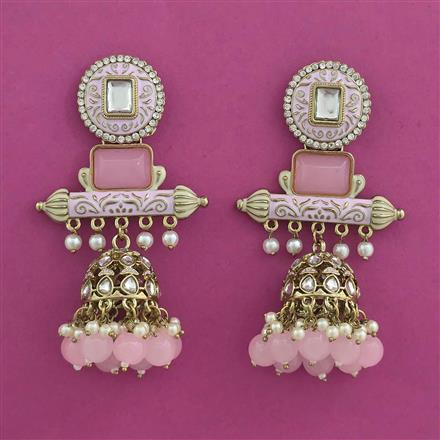 Indo Western Jhumki with Mehndi Plating
