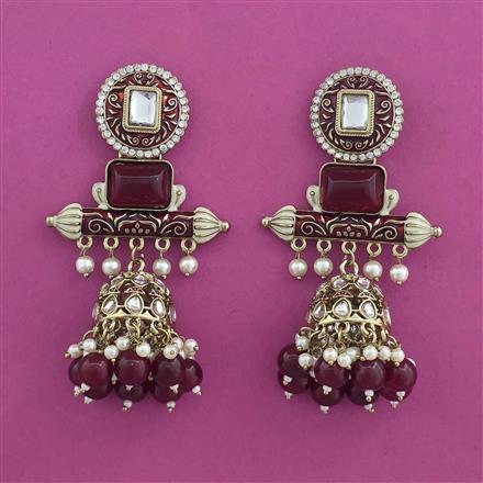 Indo Western Jhumki with Mehndi Plating