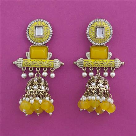 Indo Western Jhumki with Mehndi Plating