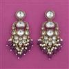 Indo Western Moti Earring with Mehndi Plating