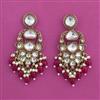 Indo Western Moti Earring with Mehndi Plating