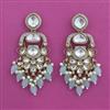 Indo Western Moti Earring with Mehndi Plating