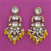 Indo Western Moti Earring with Mehndi Plating