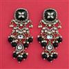 Indo Western Moti Earring with Mehndi Plating