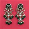 Indo Western Moti Earring with Mehndi Plating