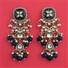 Indo Western Moti Earring with Mehndi Plating