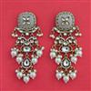 Indo Western Moti Earring with Mehndi Plating