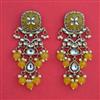 Indo Western Moti Earring with Mehndi Plating