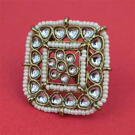Indo Western Adjustable Ring With Mehndi Plating