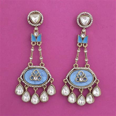 Indo Western Classic Earring With Mehndi Plating