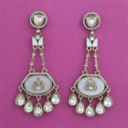 Indo Western Classic Earring With Mehndi Plating