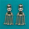 Indo Western Long Earring with Mehndi Plating