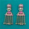 Indo Western Long Earring with Mehndi Plating