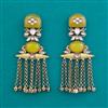 Indo Western Long Earring with Mehndi Plating