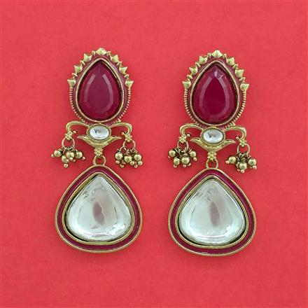 Indo Western Classic Earring with Mehndi Plating