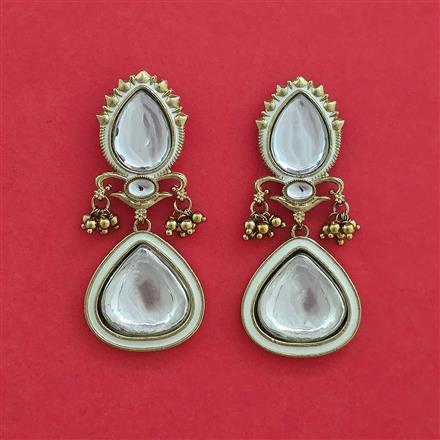 Indo Western Classic Earring with Mehndi Plating