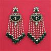 Indo Western Long Earring with Mehndi Plating