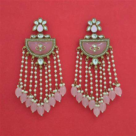 Indo Western Long Earring with Mehndi Plating