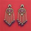 Indo Western Long Earring with Mehndi Plating