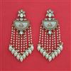 Indo Western Long Earring with Mehndi Plating