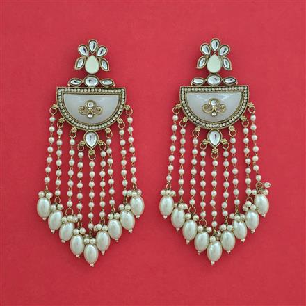 Indo Western Long Earring with Mehndi Plating