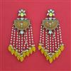 Indo Western Long Earring with Mehndi Plating