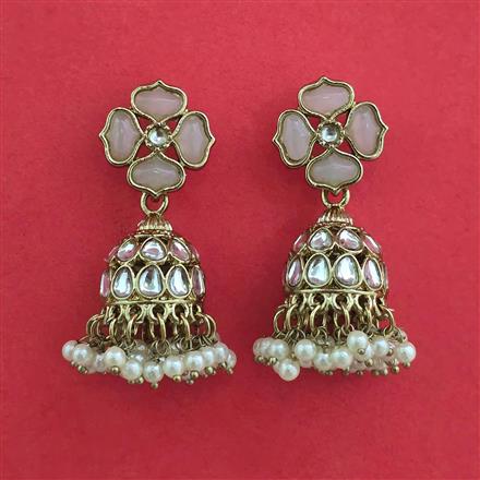 Indo Western Jhumki with Mehndi Plating