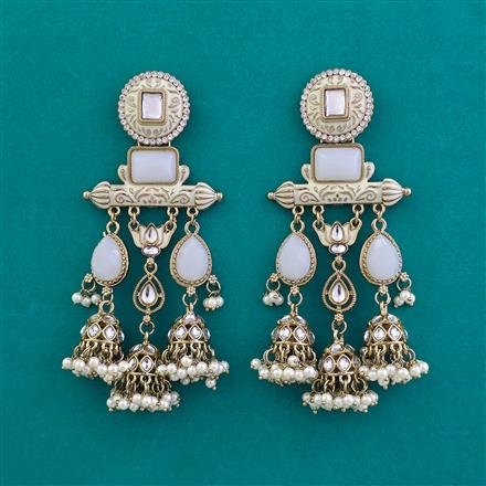 Indo Western Jhumki with Mehndi Plating