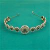 Indo Western Moti Hair Band With Mehndi Plating