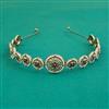 Indo Western Moti Hair Band With Mehndi Plating