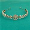 Indo Western Moti Hair Band With Mehndi Plating