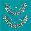 Indo Western Moti Ear Chain With Mehndi Plating