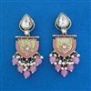 Indo Western Mother Of Pearl Earring with Mehndi Plating