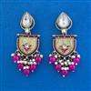 Indo Western Mother Of Pearl Earring with Mehndi Plating