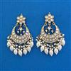 Indo Western Moti Earring with Mehndi Plating