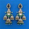 Indo Western Jhumki with Mehndi Plating