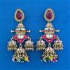 Indo Western Jhumki with Mehndi Plating