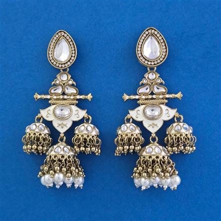 Indo Western Jhumki with Mehndi Plating