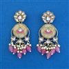 Indo Western Mother Of Pearl Earring with Mehndi Plating