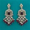 Indo Western Moti Earring with Mehndi Plating
