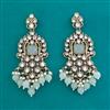 Indo Western Moti Earring with Mehndi Plating