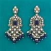 Indo Western Moti Earring with Mehndi Plating