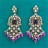 Indo Western Moti Earring with Mehndi Plating