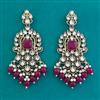 Indo Western Moti Earring with Mehndi Plating