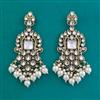 Indo Western Moti Earring with Mehndi Plating