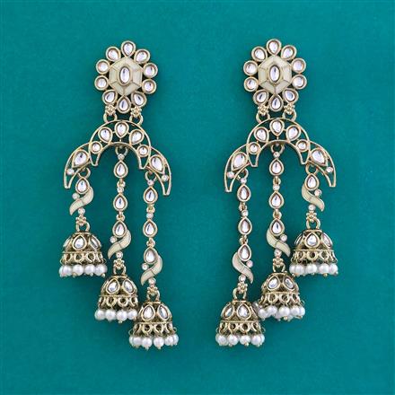 Indo Western Jhumki with Mehndi Plating