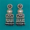 Indo Western Long Earring with Mehndi Plating