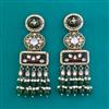 Indo Western Long Earring with Mehndi Plating